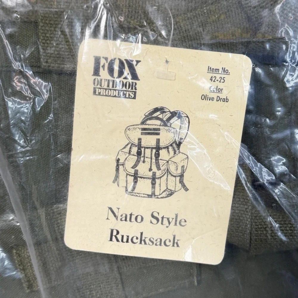 New Fox Outdoor Nato Rucksack Bag Backpack Large 19x12x8 Olive Drab Green 42-25